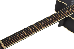 Electro Acoustic Guitar Matt Black Finish  40” Cutaway Dreadnought by Sotendo